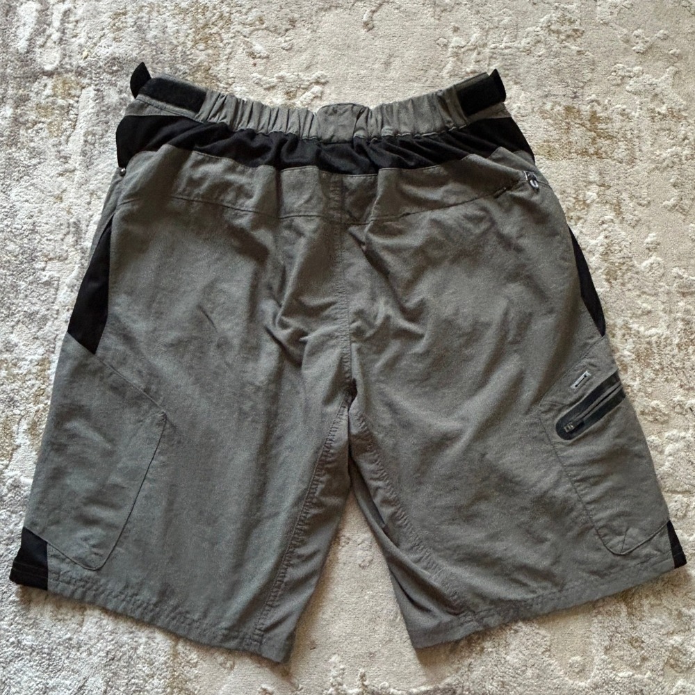 Zoic Ether All-Mountain Performance Mens Slim Fit Gray/Brown Shorts - Size XL - Picture 10 of 10